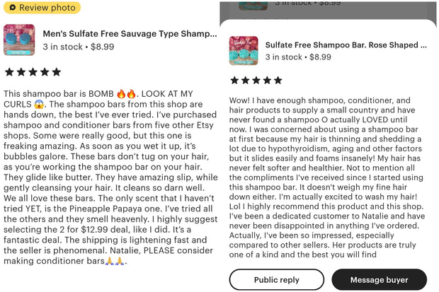 Sulfate Free Coconut Mango Shampoo Bar. Zero Waste Oval Shaped All Natural Organic Shampoo Bar. Shampoo Bar for All Hair Types - Glamorous Beauty & Boutique