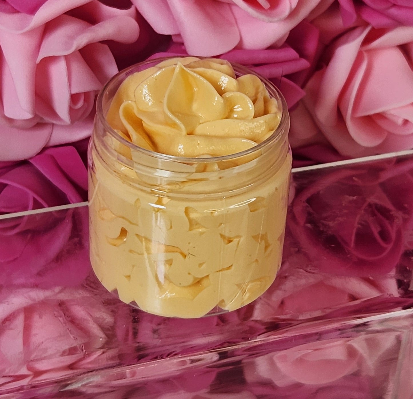 Peach Peony & Pearl Whipped Body Butter. Handmade Shea, Cocoa and Mango Butter Body Frosting. All Natural Non Greasy Emulsified Body Butter - Glamorous Beauty & Boutique