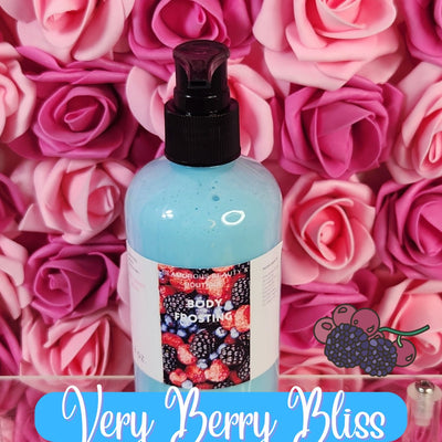 Very Berry Bliss Whipped Shea Butter Moisturizer. Handmade Shea Butter Body Frosting. All Natural Hand and Body Lotion 8 oz - Glamorous Beauty & Boutique