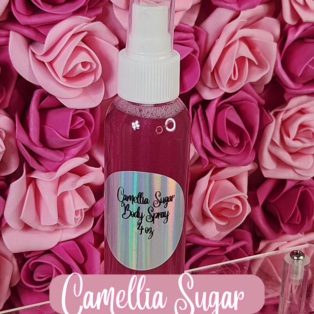 Camellia Sugar Moisturizing Body & Hair Spray. 4 oz Handmade Alcohol Free Hair and Body Mist - Glamorous Beauty & Boutique