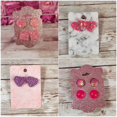 Stud Earrings. Handmade Colorful Resin Earrings. Glitter Jewelry. Glam Accessories - Glamorous Beauty & Boutique