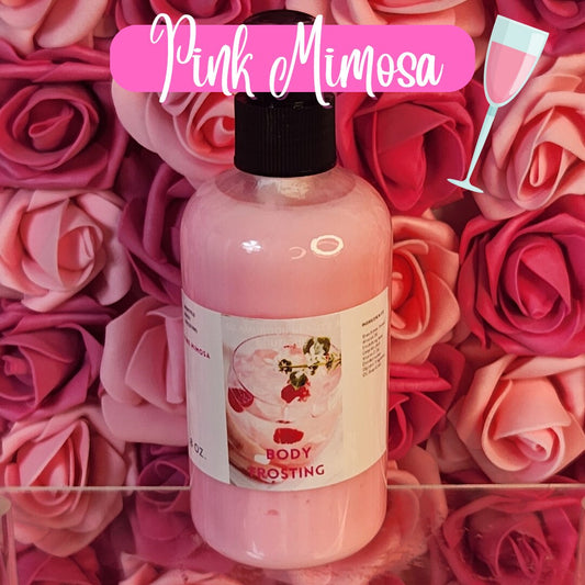 Pink Berry Mimosa Whipped Shea Butter Moisturizer. Handmade Shea Butter Body Frosting. All Natural Hand and Body Lotion 8 oz - Glamorous Beauty & Boutique