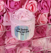 Pink Strawberry Whipped Foaming Sugar Scrub. Exfoliating Body Wash & Scrub. All Natural Shea Butter Whipped Soap and Shaving Cream. - Glamorous Beauty & Boutique
