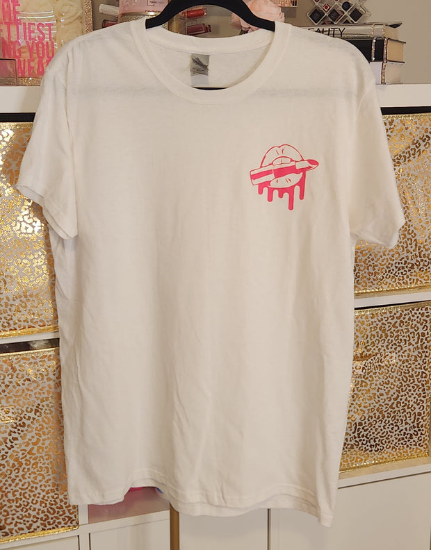 Kinda Classy Kinda Hood Graphic Shirt. Glam Short Sleeve Women's Shirt. Makeup Lover Shirt. Pink & White Short Sleeve Shirt - Glamorous Beauty & Boutique