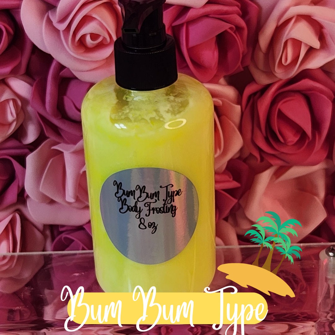 Bum Bum Type Whipped Shea Butter Moisturizer. Handmade Shea Butter Body Frosting. All Natural Hand and Body Lotion 8 oz - Glamorous Beauty & Boutique