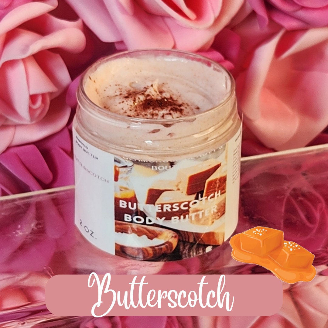 Butterscotch Whipped Body Butter. Handmade Shea & Mango Butter Body Frosting. All Natural Non Greasy Body Butter. Body Icing - Glamorous Beauty & Boutique