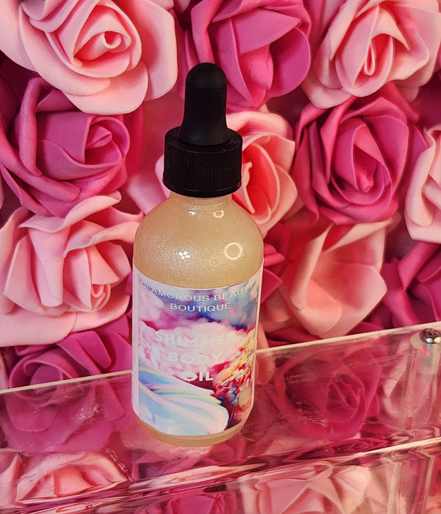 Glazed Donut All Natural Shimmer Body Oil. Luxurious and Moisturizing Body Oil for Dry or Normal Skin. Massage Oil. - Glamorous Beauty & Boutique