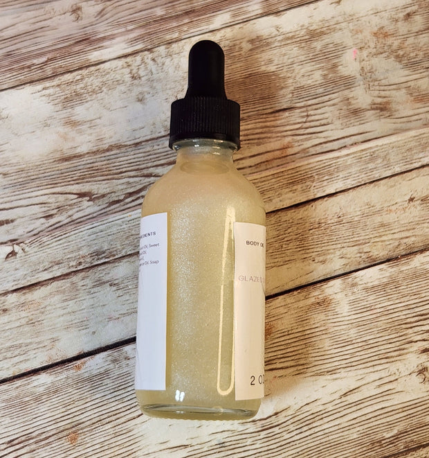 Glazed Donut All Natural Shimmer Body Oil. Luxurious and Moisturizing Body Oil for Dry or Normal Skin. Massage Oil. - Glamorous Beauty & Boutique
