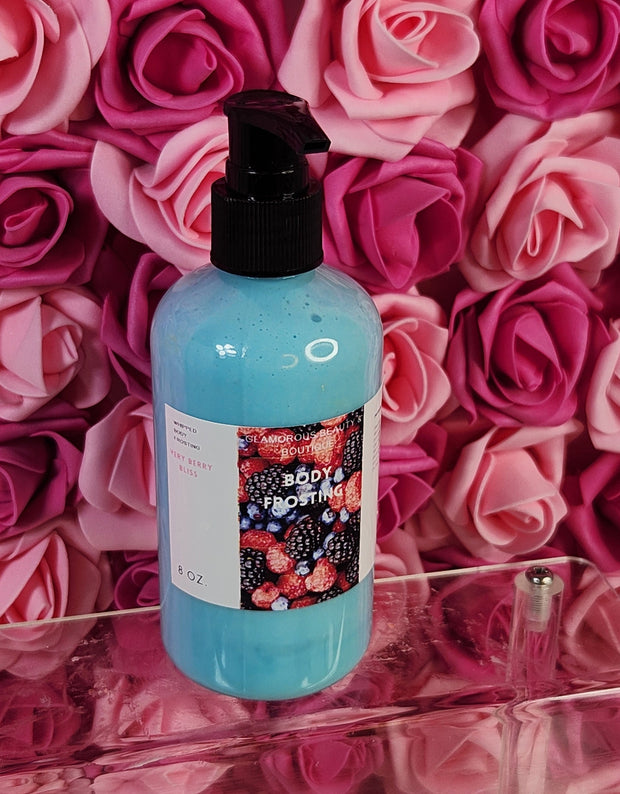 Very Berry Bliss Whipped Shea Butter Moisturizer. Handmade Shea Butter Body Frosting. All Natural Hand and Body Lotion 8 oz - Glamorous Beauty & Boutique