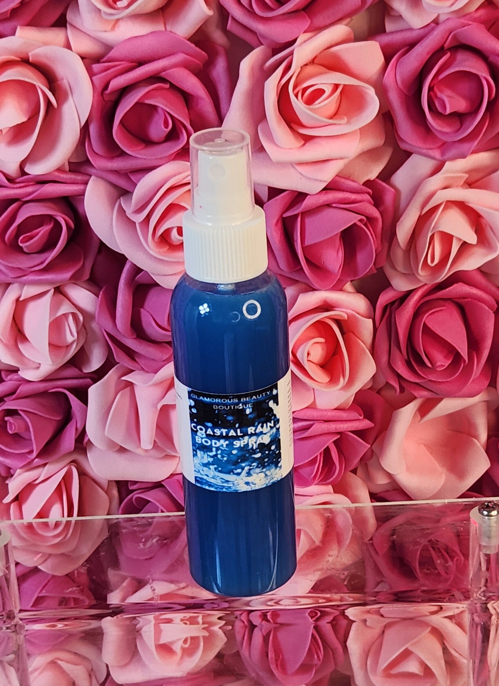 Coastal Rain Body & Hair Spray. 4 oz Handmade Moisturizing Hair and Body Mist.  Alcohol Free! Room Freshener. - Glamorous Beauty & Boutique