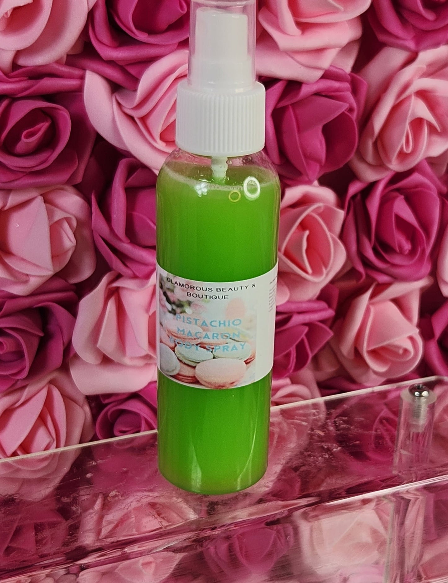 Pistachio Macaron Body & Hair Spray. 4 oz Handmade Moisturizing Hair and Body Mist.  Alcohol Free! Room Freshener. - Glamorous Beauty & Boutique