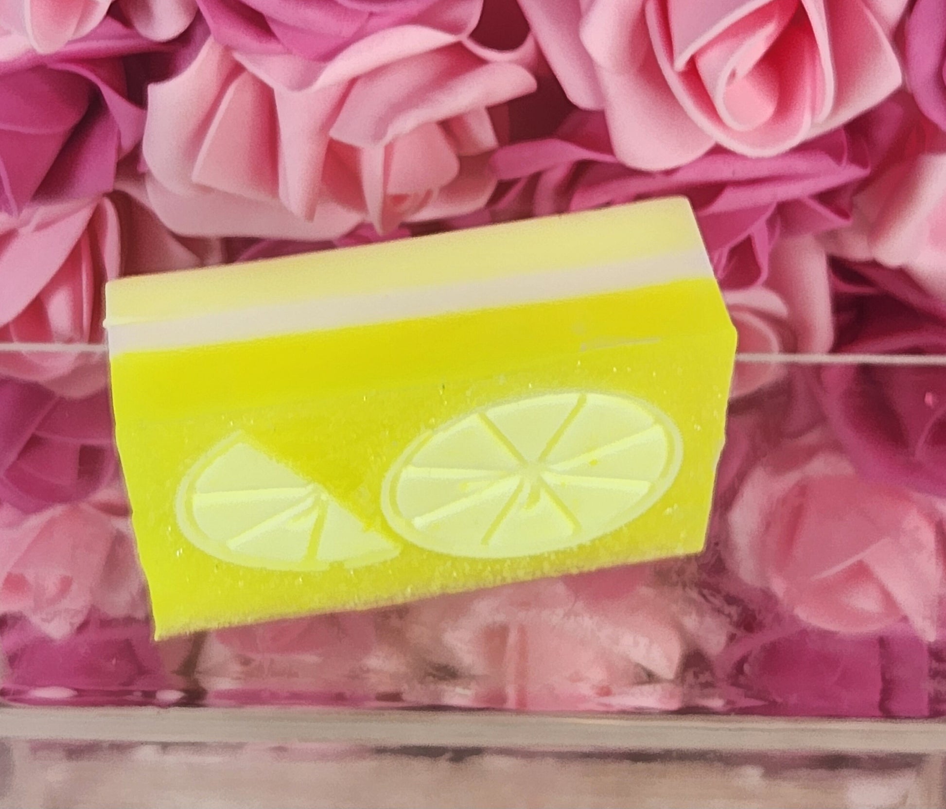 Lemon Cookie Bar Handmade All Natural Goat Milk & Shea Butter Soap with Embeds.Makeup Brush Cleaner. Cute Handcrafted Dessert Soap - Glamorous Beauty & Boutique