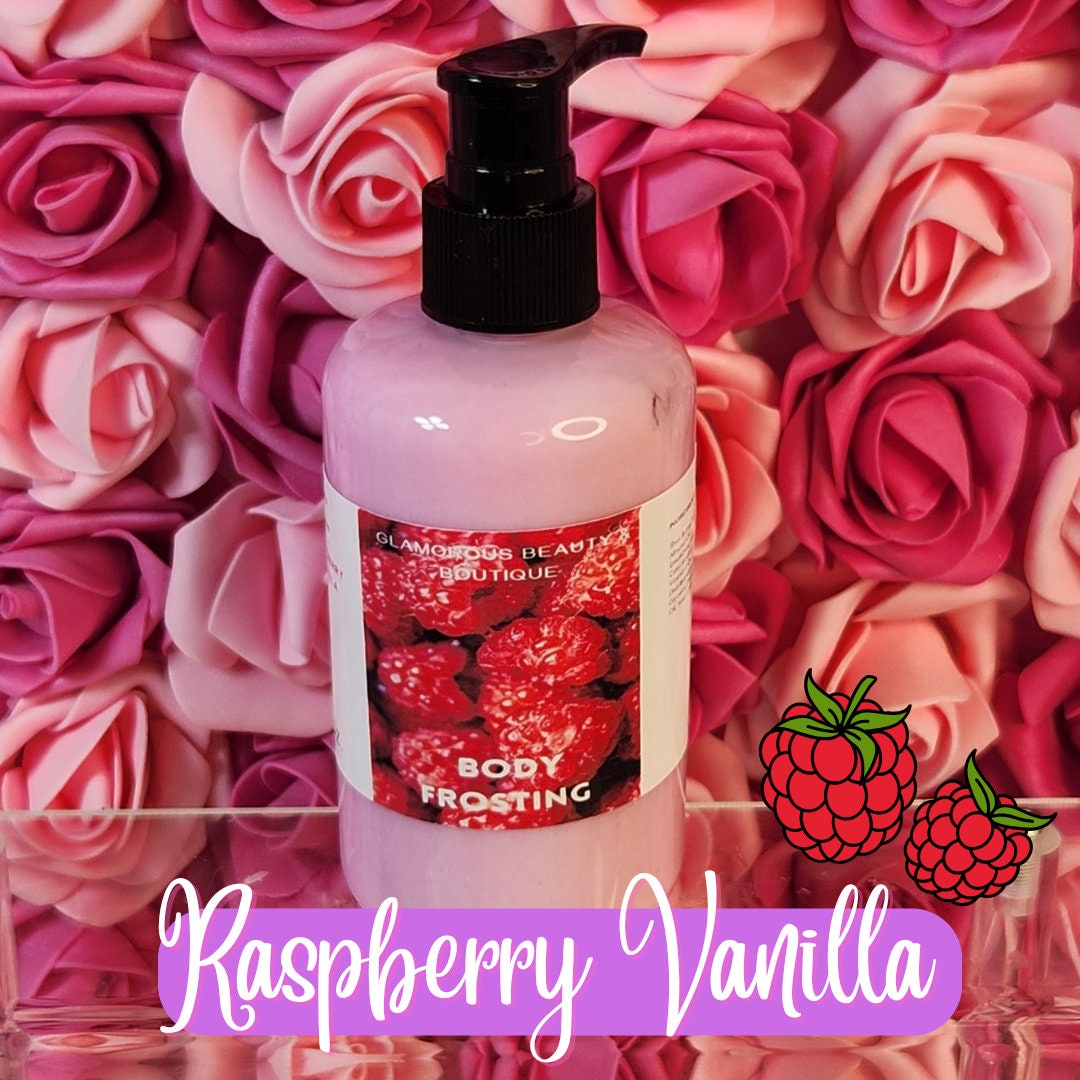 Black Raspberry Vanilla Whipped Shea Butter Moisturizer. Handmade Shea Butter Body Frosting. All Natural Hand and Body Lotion 8 oz - Glamorous Beauty & Boutique