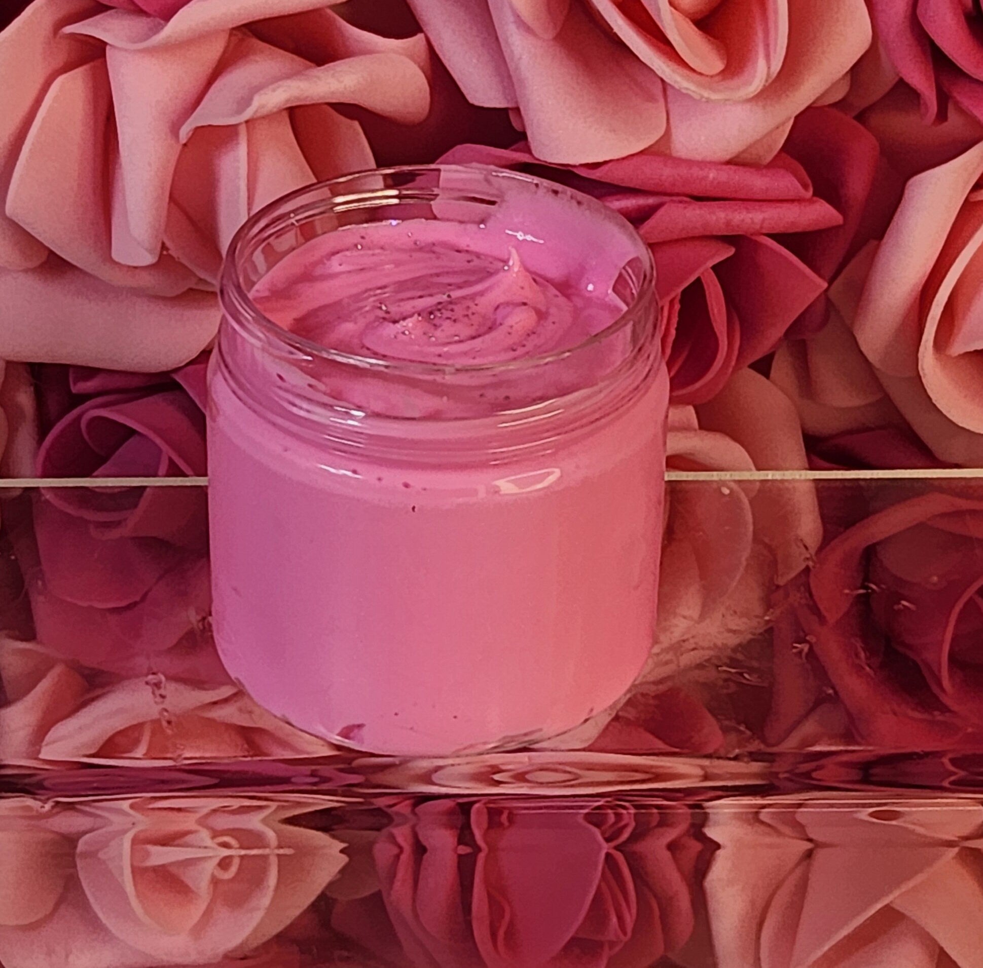 Pink Strawberry Whipped Body Butter. Handmade Shea & Cocoa Butter Whipped Body Butter. All Natural Non Greasy No Melt Body Butter - Glamorous Beauty & Boutique