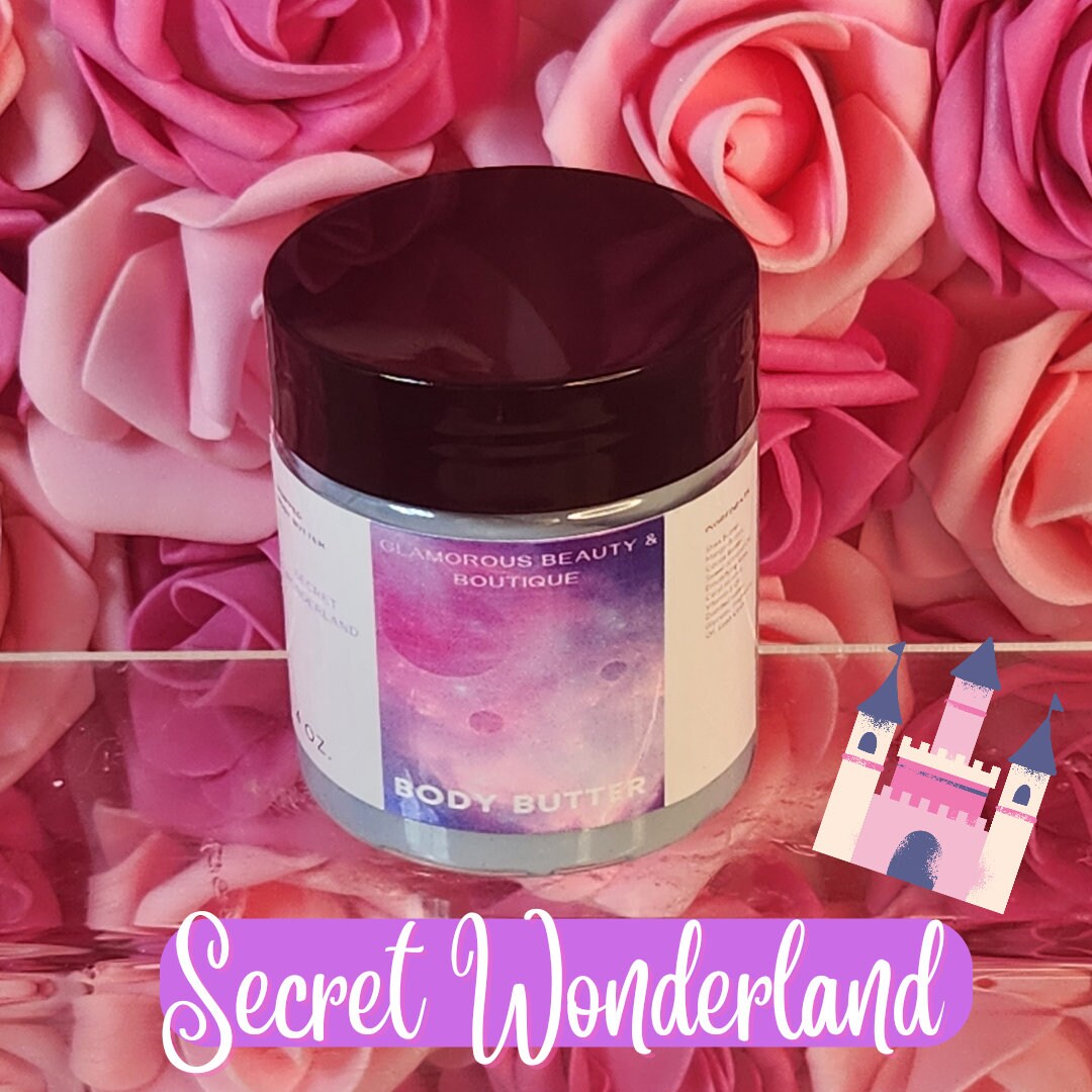 Secret Wonderland Whipped Body Butter. Handmade Shea & Cocoa Butter Body Frosting. All Natural Non Greasy Body Butter - Glamorous Beauty & Boutique