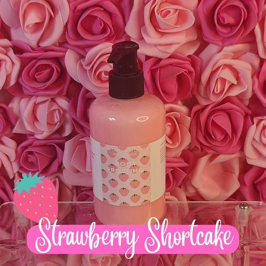 Strawberry Shortcake Whipped Shea Butter Moisturizer. Handmade Shea Butter Body Frosting. All Natural Hand and Body Lotion 8 oz - Glamorous Beauty & Boutique