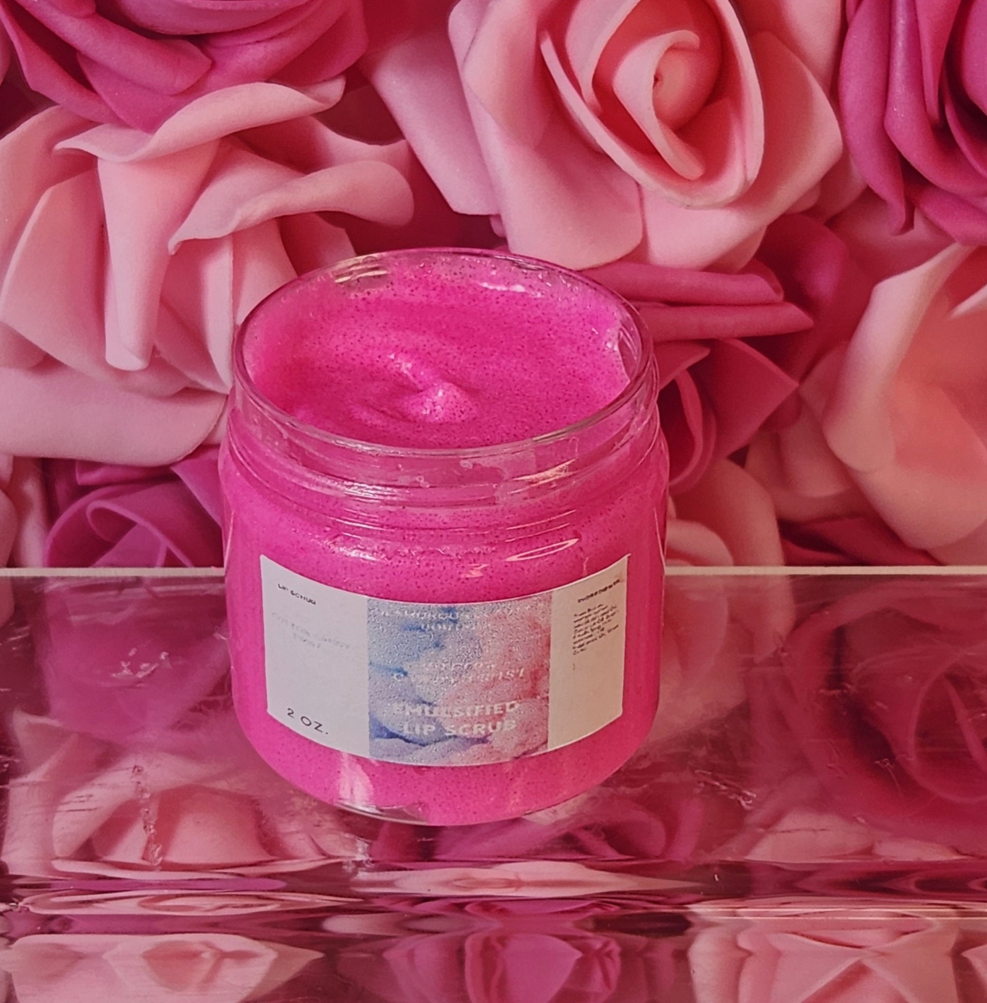 Cotton Candy Twist All Natural Emulsified Lip Scrub. Shea Butter & Mango Butter Lip Scrub. Moisturizing Lip Exfoliation - Glamorous Beauty & Boutique