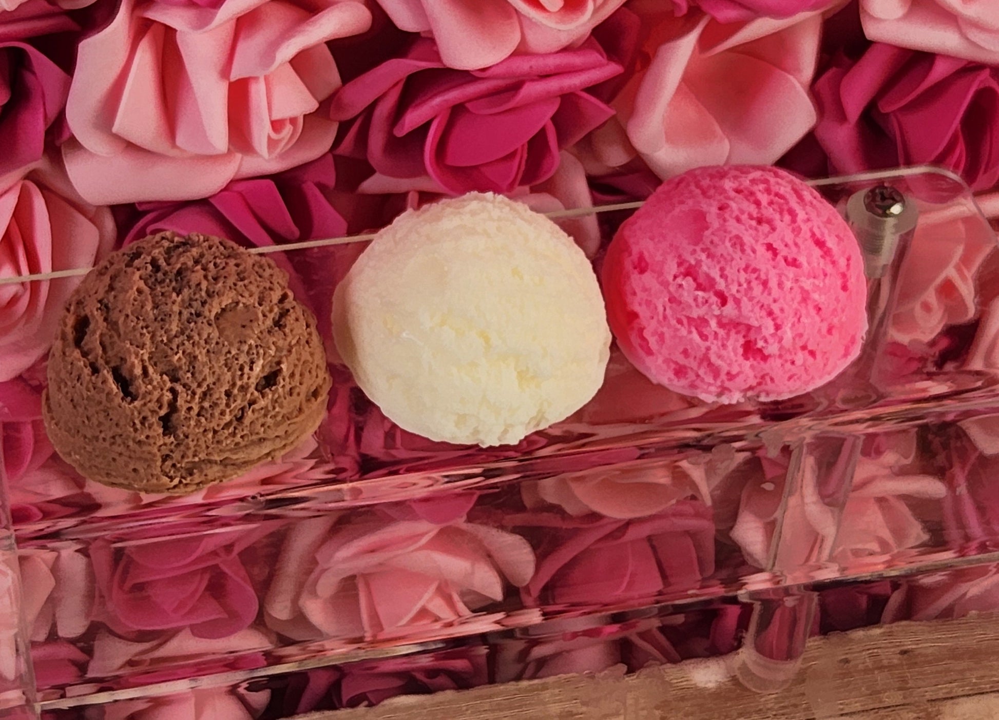 Ice Cream Scoop Handmade All Natural Goat Milk & Shea Butter Soap. Neopolitan Ice Cream Soap (3 Pack). Cute Dessert Soap. Faux Food Soap - Glamorous Beauty & Boutique