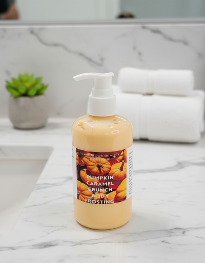 Pumpkin Caramel Crunch Whipped Shea Butter Moisturizer. Handmade Shea Butter Body Frosting. All Natural Hand and Body Lotion 8 oz