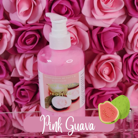 Pink Guava Whipped Cocoa Butter Moisturizer. Handmade Cocoa Butter Body Frosting. All Natural Hand and Body Lotion 8 oz - Glamorous Beauty & Boutique