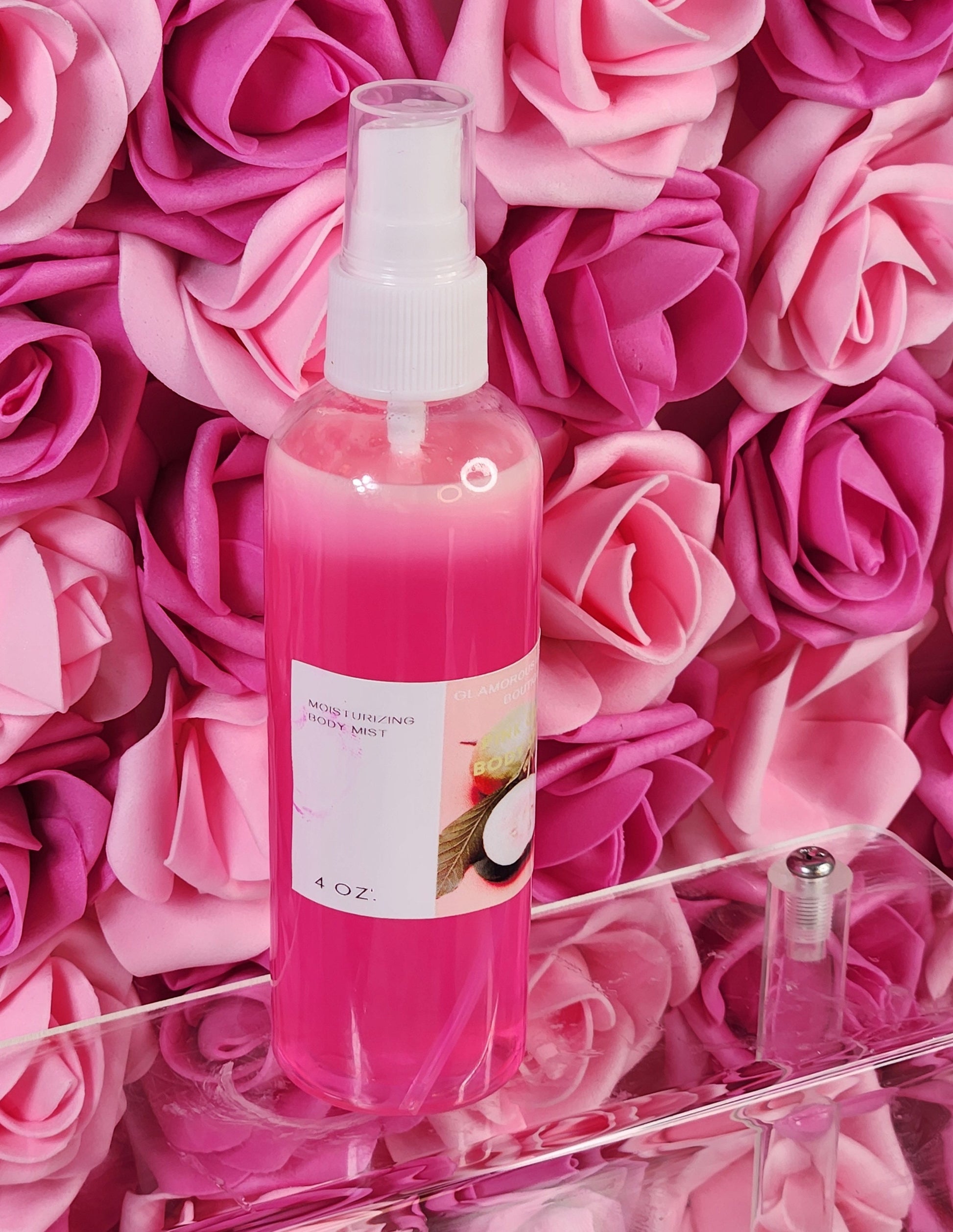 Pink Guava Moisturizing Body & Hair Spray. 4 oz Handmade Alcohol Free Hair and Body Mist - Glamorous Beauty & Boutique