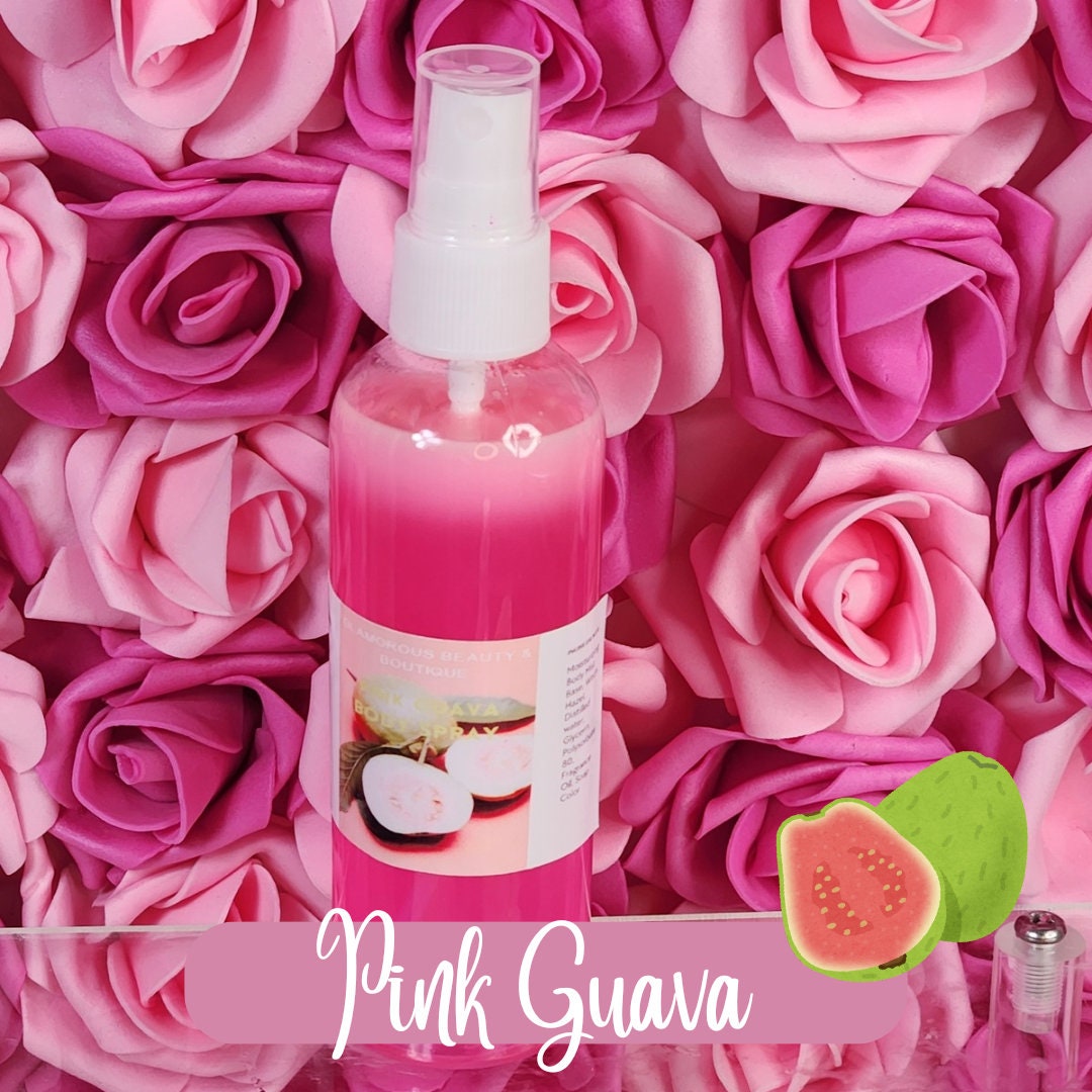 Pink Guava Moisturizing Body & Hair Spray. 4 oz Handmade Alcohol Free Hair and Body Mist - Glamorous Beauty & Boutique