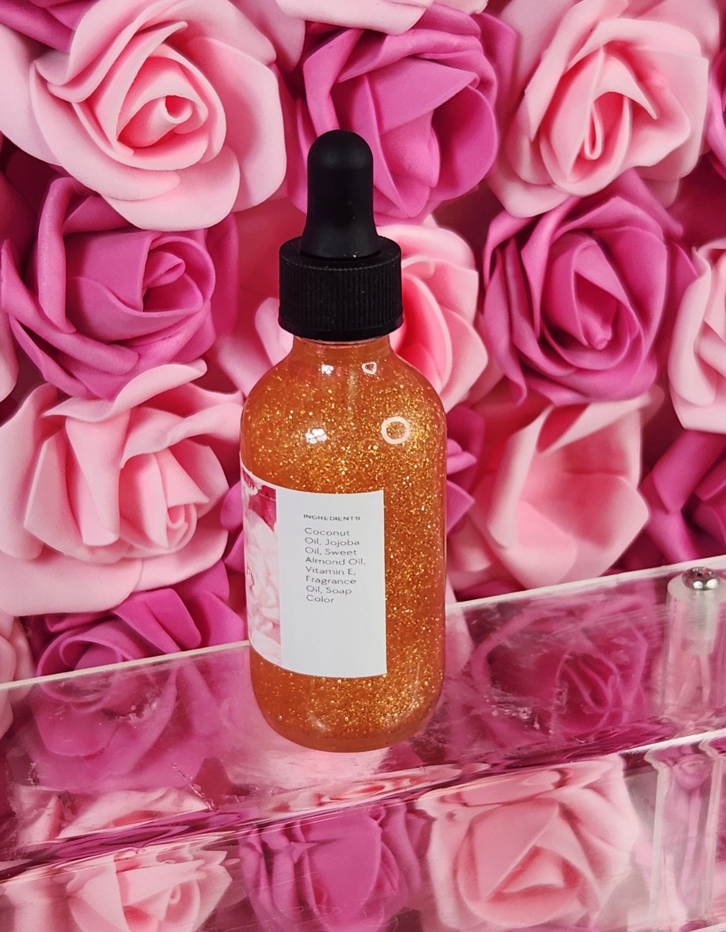 Camellia Sugar All Natural Shimmer Body Oil. Luxurious and Moisturizing Body Oil for Dry or Normal Skin. Massage Oil. - Glamorous Beauty & Boutique