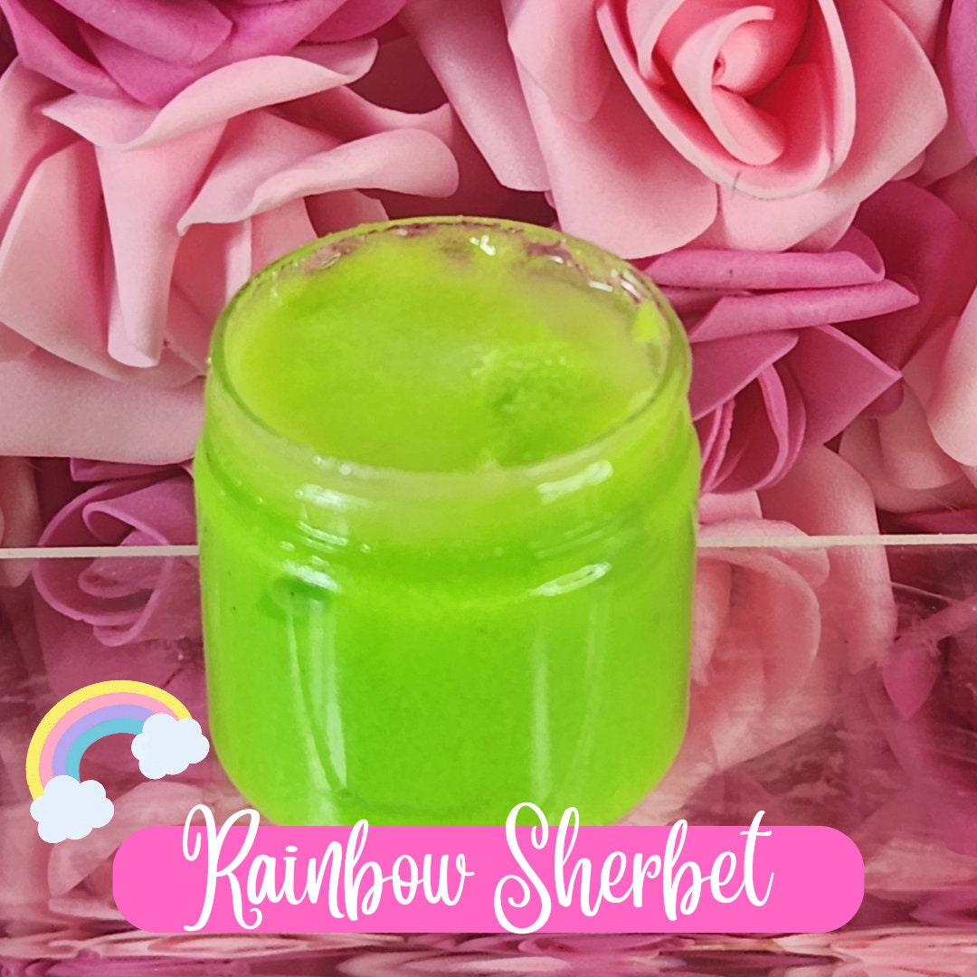 Rainbow Sherbet All Natural Emulsified Lip Scrub. Shea Butter & Mango Butter Lip Scrub. Moisturizing Lip Exfoliation - Glamorous Beauty & Boutique