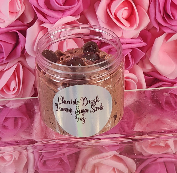 Chocolate Drizzle Whipped Foaming Shea Butter Sugar Scrub. Exfoliating Body Wash & Scrub. All Natural Shea Butter Whipped Soap. Shaving Crea - Glamorous Beauty & Boutique