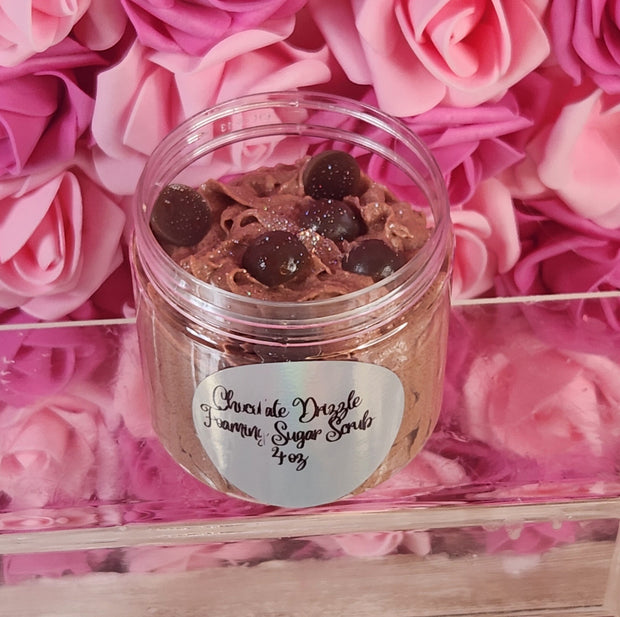 Chocolate Drizzle Whipped Foaming Shea Butter Sugar Scrub. Exfoliating Body Wash & Scrub. All Natural Shea Butter Whipped Soap. Shaving Crea - Glamorous Beauty & Boutique