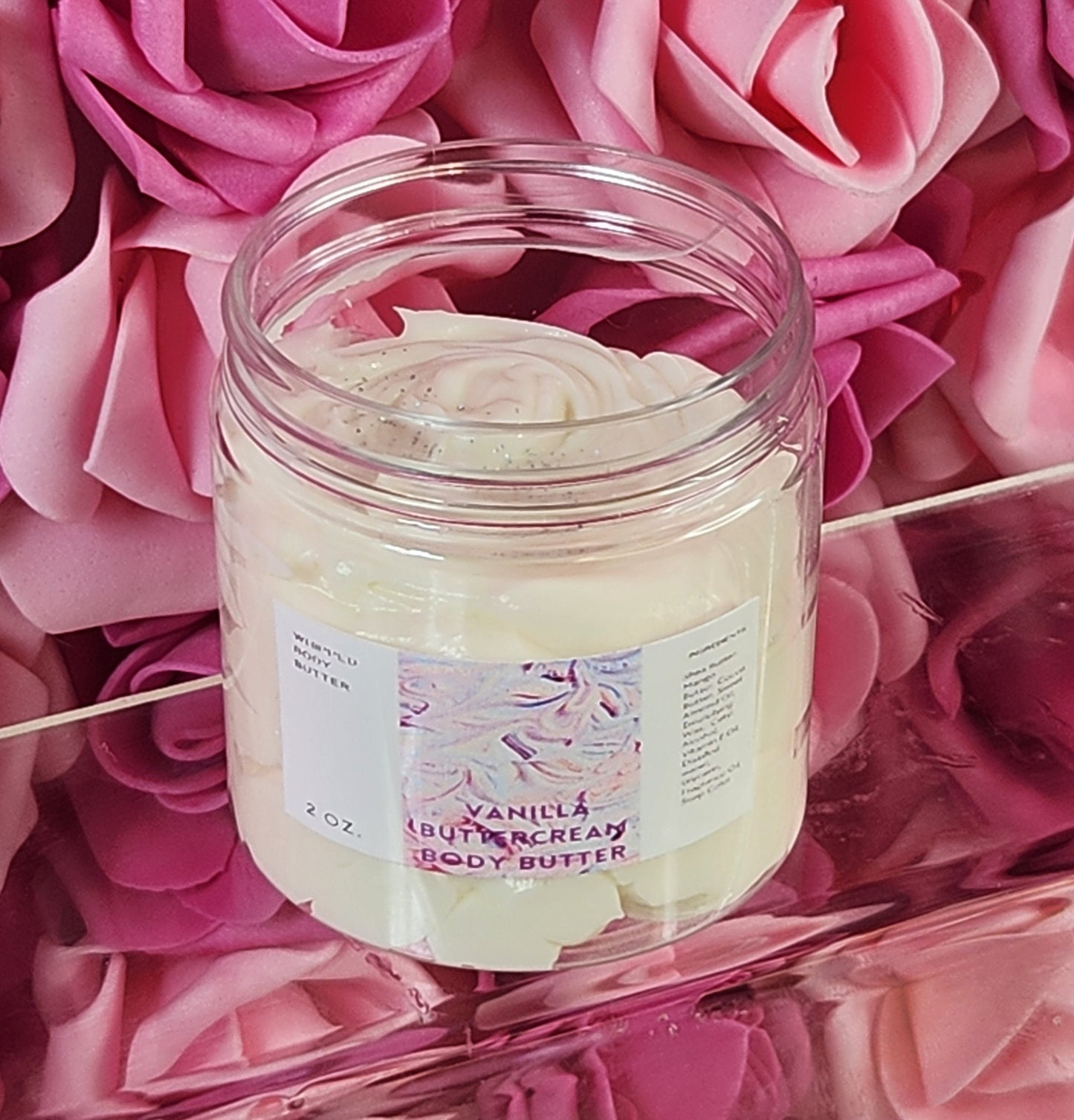 Vanilla Buttercream Whipped Body Butter. Handmade Shea, Avocado & Mango Butter Emulsified Body Frosting. All Natural Non Greasy Body Butter - Glamorous Beauty & Boutique