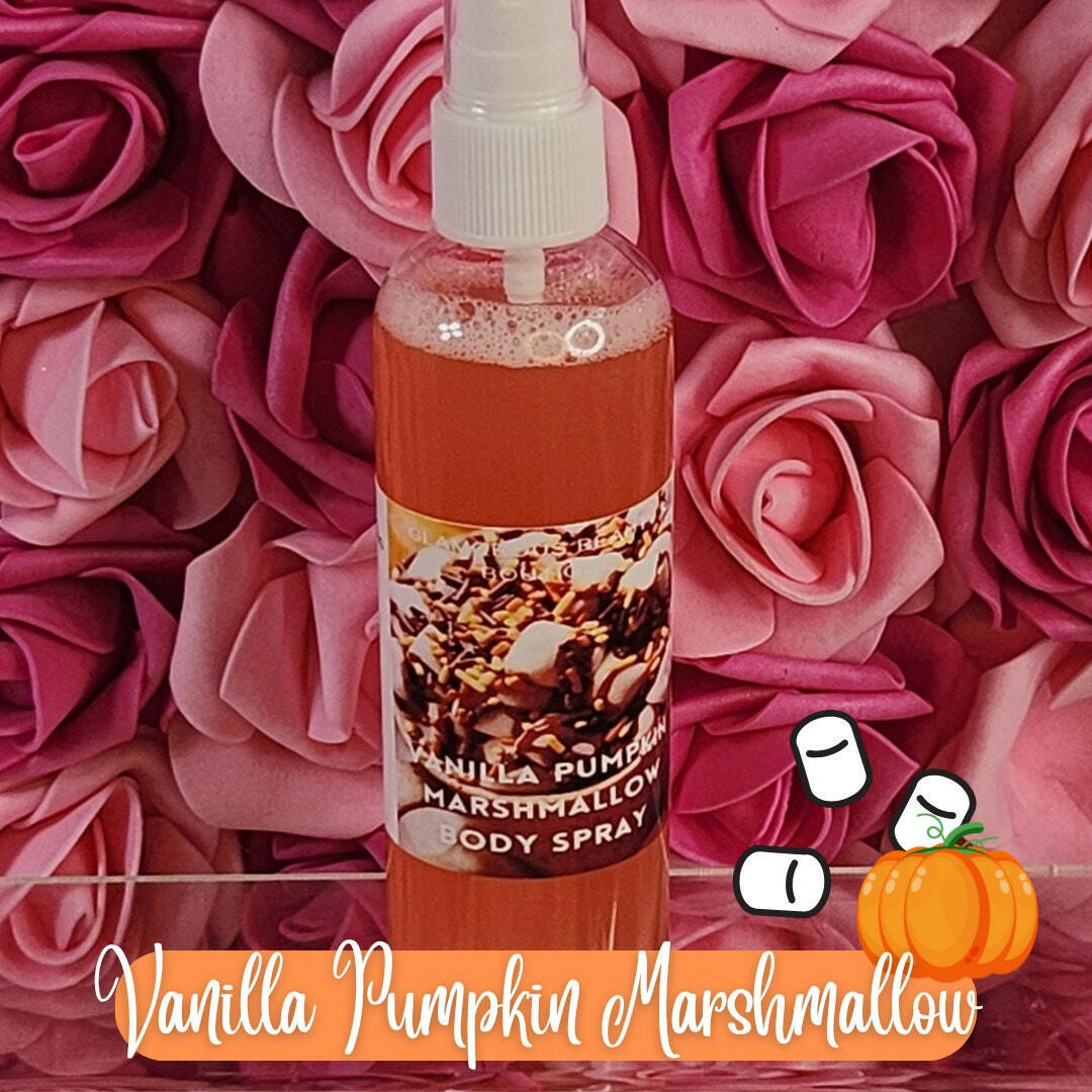 Vanilla Pumpkin Marshmallow BBW Type Body & Hair Spray. 4 oz Handmade Moisturizing Hair and Body Mist.  Alcohol Free! - Glamorous Beauty & Boutique