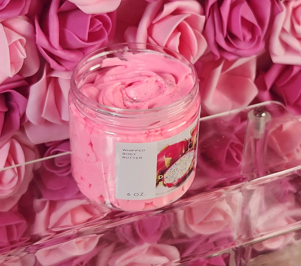 Pink Dragonfruit Whipped Body Butter. Handmade Avocado, Shea, Cocoa & Kokum Butter Body Frosting. All Natural Non-Greasy Body Butter - Glamorous Beauty & Boutique