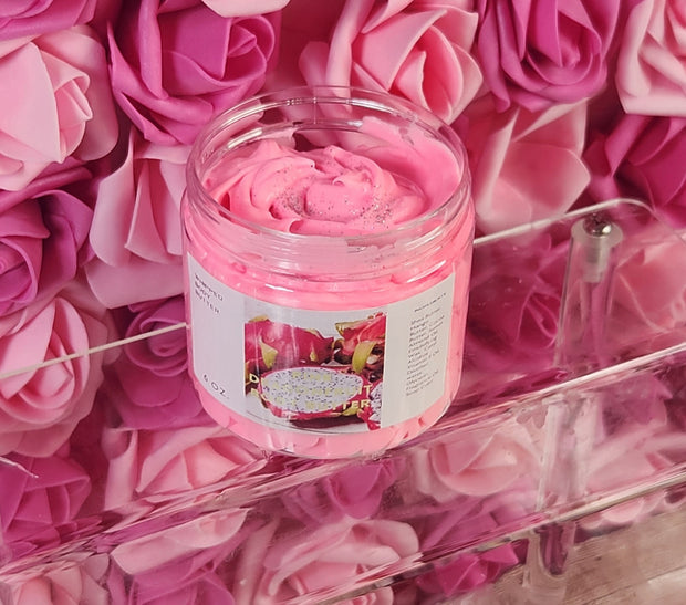 Pink Dragonfruit Whipped Body Butter. Handmade Avocado, Shea, Cocoa & Kokum Butter Body Frosting. All Natural Non-Greasy Body Butter - Glamorous Beauty & Boutique