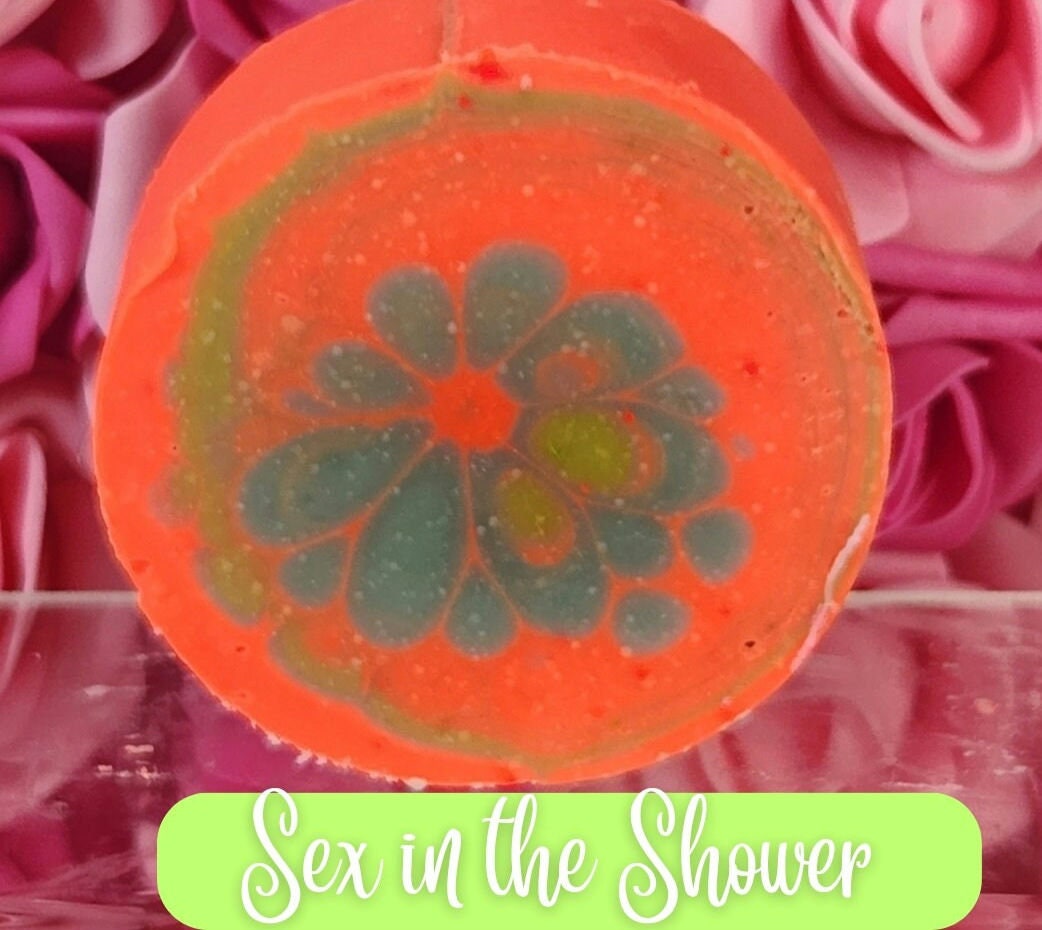 Sex In The Shower Organic Cold Process Swirl Soap. Handmade All Natural Handcrafted Soap. Cute Swirl Soap! Yoni Bar Soap - Glamorous Beauty & Boutique