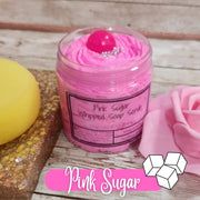 Pink Sugar Whipped Foaming Sugar Scrub. Exfoliating Body Wash & Scrub. All Natural Shea Butter Whipped Soap and Shaving Cream - Glamorous Beauty & Boutique