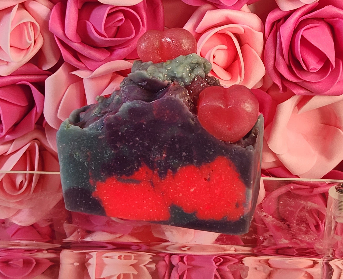 Loveberry Crush "Imperfect" Organic Cold Process Swirl Soap. Handmade All Natural Handcrafted Swirl Soap. Yoni Bar Soap.  6 oz XL Soap Bar! - Glamorous Beauty & Boutique