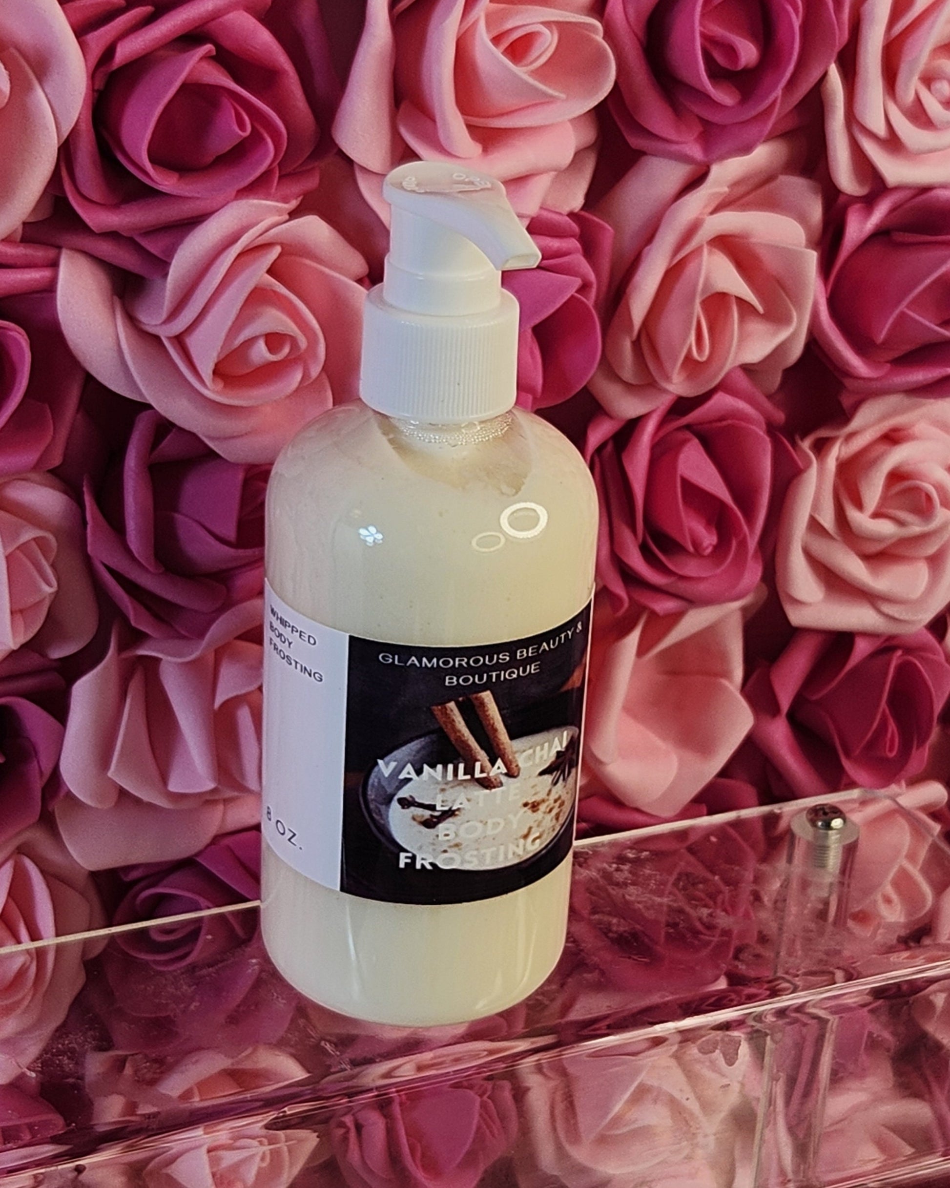 Vanilla Chai Latte Whipped Shea Butter Moisturizer. Handmade Shea Butter Body Frosting. All Natural Hand and Body Lotion 8 oz - Glamorous Beauty & Boutique