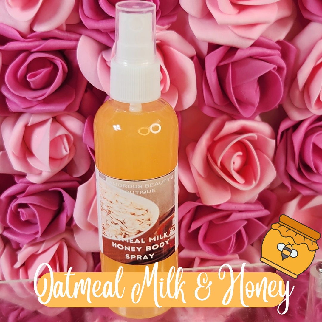 Oatmeal Milk & Honey Body and Hair Spray. 4 oz Handmade Moisturizing Hair and Body Mist.  Alcohol Free! Room Freshener. - Glamorous Beauty & Boutique