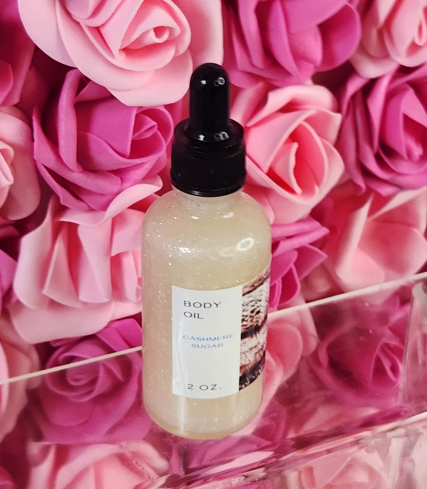 Cashmere Sugar All Natural Shimmer Body Oil. Luxurious and Moisturizing Body Oil for Dry or Normal Skin. Massage Oil. - Glamorous Beauty & Boutique