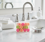 Fruit Loops Handmade All Natural Goat Milk & Shea Butter Cereal Soap. Makeup Brush Cleaner. Cute Handcrafted Novelty Soap. Faux Food Soap.