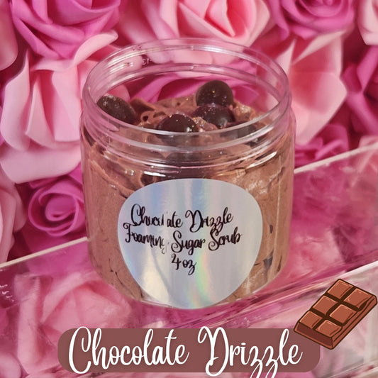 Chocolate Drizzle Whipped Foaming Shea Butter Sugar Scrub. Exfoliating Body Wash & Scrub. All Natural Shea Butter Whipped Soap. Shaving Crea - Glamorous Beauty & Boutique