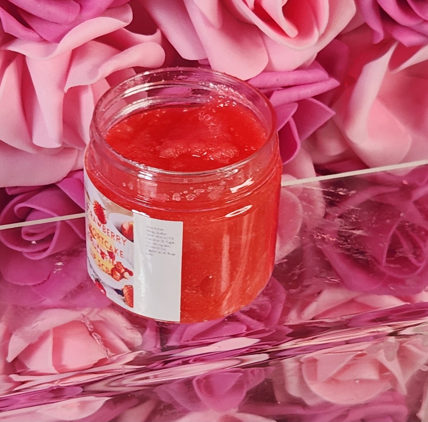 Strawberry Shortcake All Natural Emulsified Lip Scrub. Shea Butter & Mango Butter Lip Scrub. Moisturizing Lip Exfoliation - Glamorous Beauty & Boutique