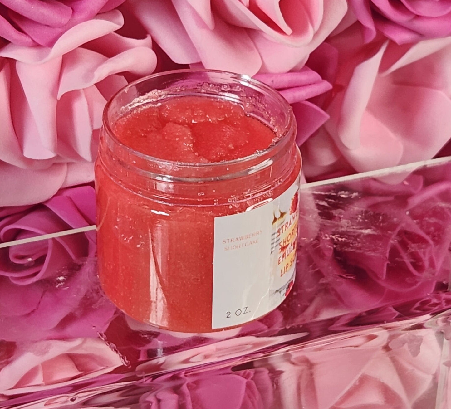 Strawberry Shortcake All Natural Emulsified Lip Scrub. Shea Butter & Mango Butter Lip Scrub. Moisturizing Lip Exfoliation - Glamorous Beauty & Boutique