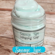 Men's Sauvage Type Fluffy Whipped Soap & Shaving Cream (4 oz). Handmade All Natural Thick and Moisturizing Soap Whip/Shaving Cream for Men - Glamorous Beauty & Boutique