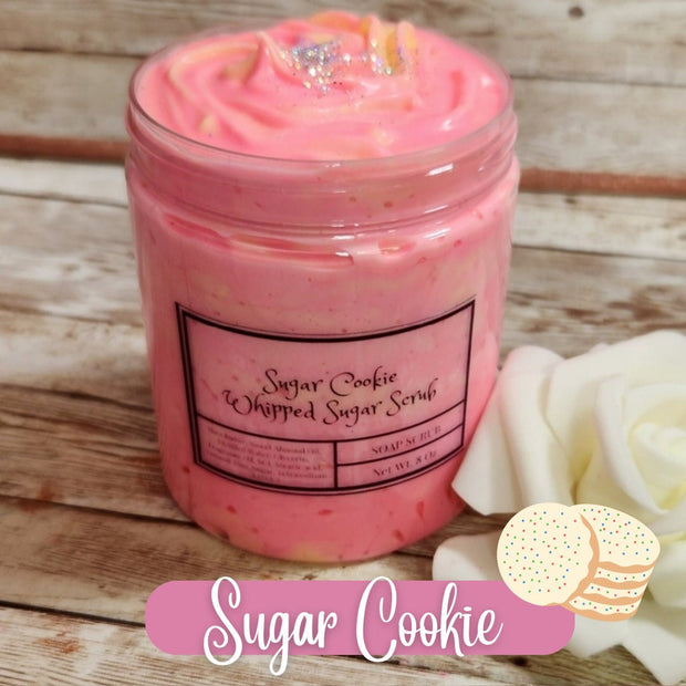 Sugar Cookie Foaming Smoothie Scrub. Exfoliating Shea Butter Sugar Scrub. Handmade Whipped Soap & Body Scrub in One. Foaming Soap Scrub - Glamorous Beauty & Boutique