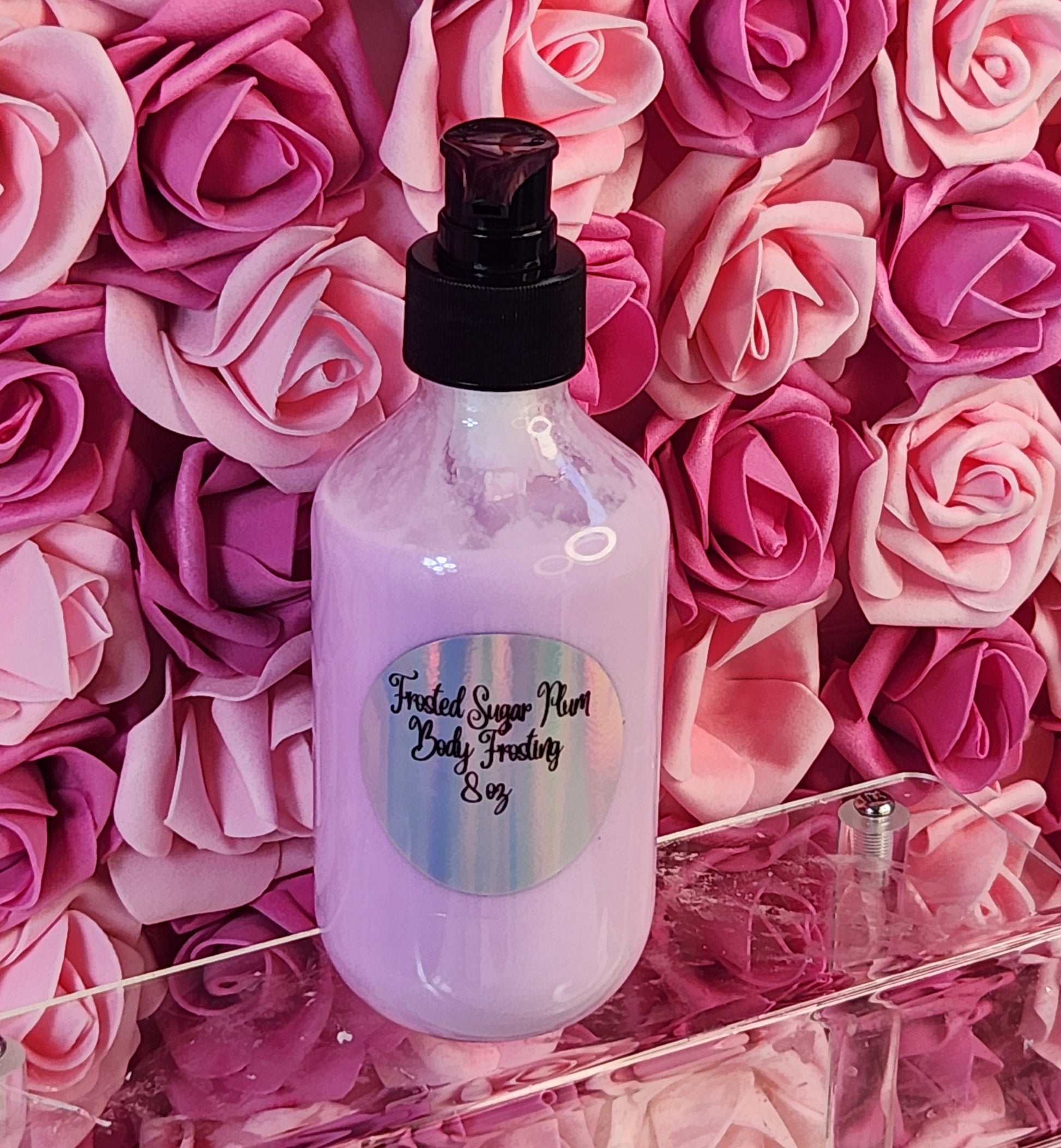 Frosted Sugar Plum Whipped Shea Butter Moisturizer. Handmade Shea Butter Body Frosting. All Natural Hand and Body Lotion 8 oz - Glamorous Beauty & Boutique