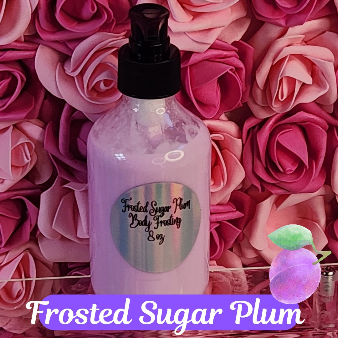 Frosted Sugar Plum Whipped Shea Butter Moisturizer. Handmade Shea Butter Body Frosting. All Natural Hand and Body Lotion 8 oz - Glamorous Beauty & Boutique