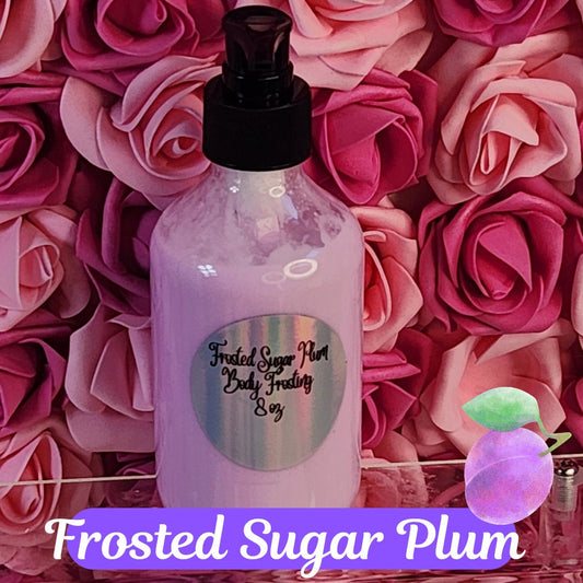 Frosted Sugar Plum Whipped Shea Butter Moisturizer. Handmade Shea Butter Body Frosting. All Natural Hand and Body Lotion 8 oz - Glamorous Beauty & Boutique