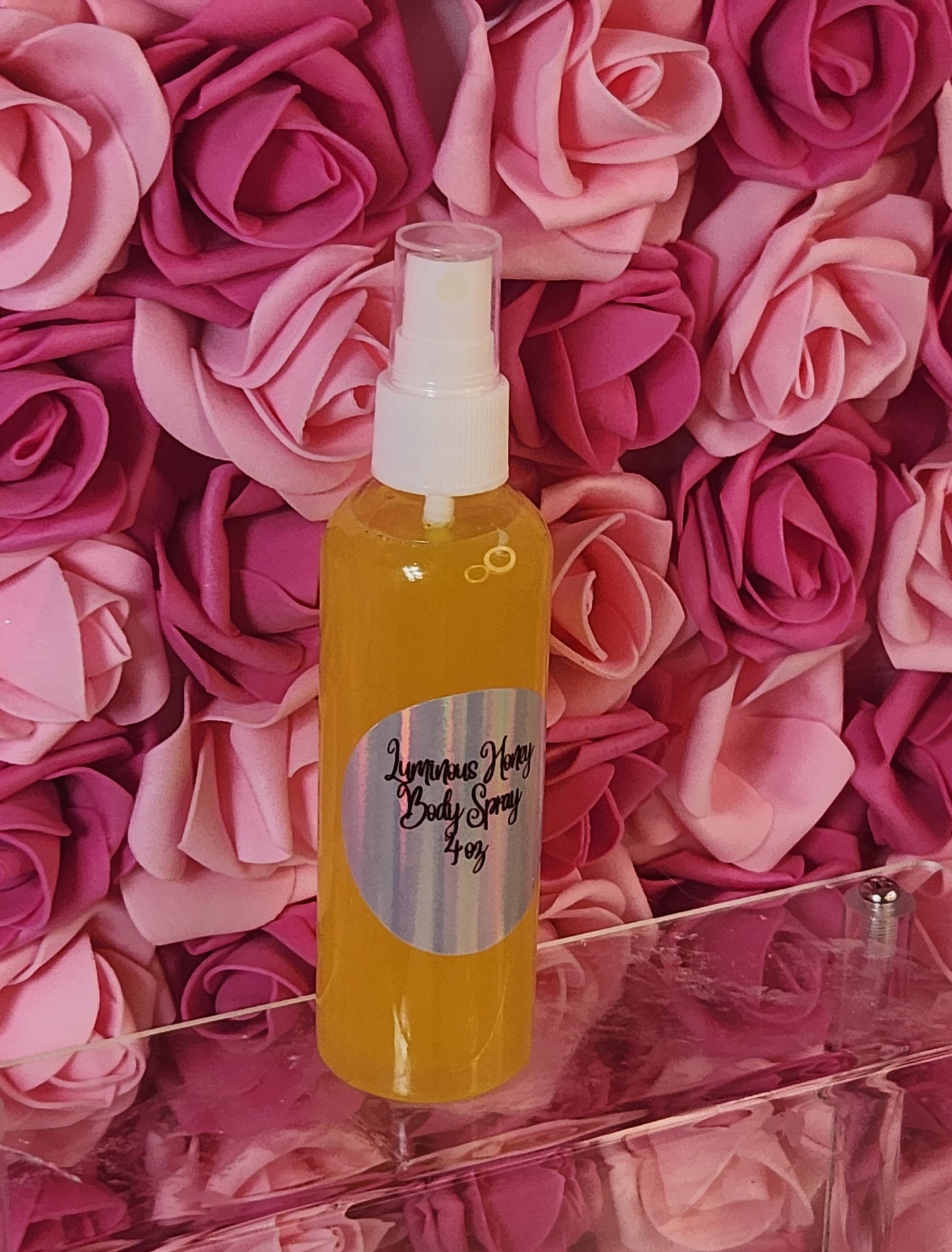 Luminous Honey Body and Hair Spray. 4 oz Handmade Moisturizing Hair and Body Mist.  Alcohol Free! Room Freshener. - Glamorous Beauty & Boutique